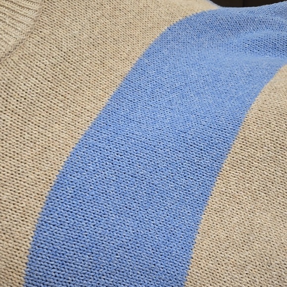 Aerie Knit Sweater Blue Beige Womens Small Oversized P2P 21" - Picture 7 of 9